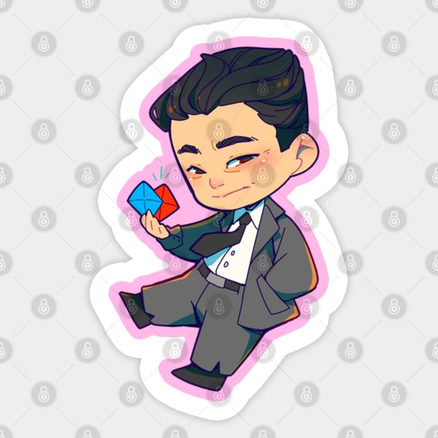 ddakji guy sticker Sticker by heavenrose